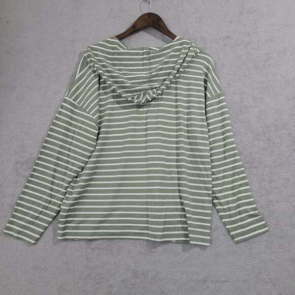 NEW Buffalo David Bitton Womens L Striped Long Sleeve Hooded Pullover Top - Picture 3 of 8